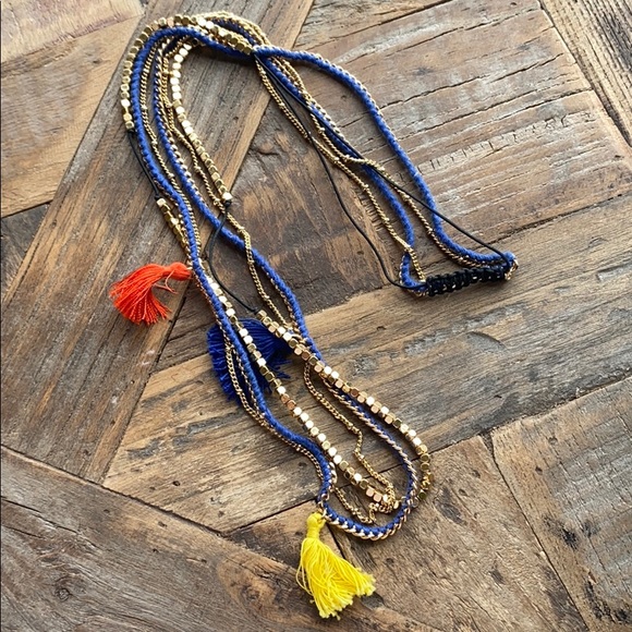Colorful Tassel & Beaded Necklace - Picture 6 of 7